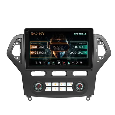 Navigatie Ford Mondeo (2007-2010) Clima Automata, Android, V-Octacore 4GB RAM + 64GB ROM, 10.36 Inch - AD-BGV10004+AD-BGRKIT127
