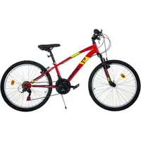 Bicicleta copii 9-12 ani, 24 inch, Mtb Barbati Ring Rosu, Dino Bikes DB424US06RE