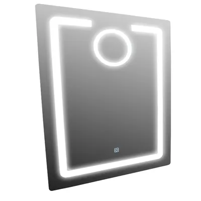 Oglinda baie cu LED lupa si buton touch RO-06 60x80 cm