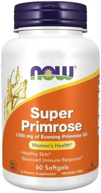 Super Primrose, 1300 mg, 60 capsule moi, Now