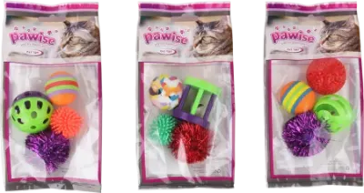 Pawise Jucarii Asortate pentru Pisici 4 Buc