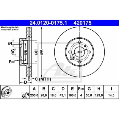 Disc frana ATE 24.0120-0175.1