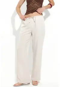 Pantaloni uni cu talie ajustabila -