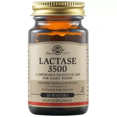 Lactaza 3500, 30 comprimate masticabile, Solgar