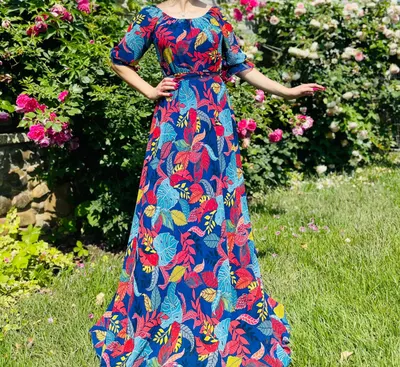 Rochie eleganta cu motive florale Florinela 7