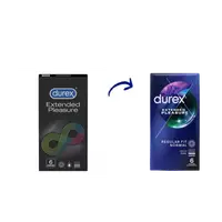 Prezervative Extended Pleasure, 6 bucati, Durex