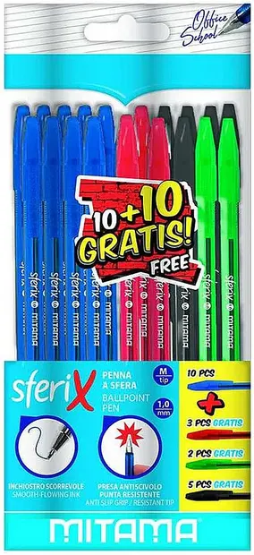 Pix Mitama - Sferix, 1 mm, 4 culori, 10 + 10 bucăți