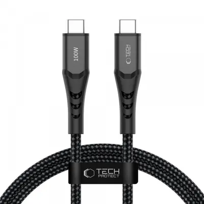 Cablu Date si Incarcare USB-C - USB-C Tech-Protect UB11T Ultraboost, 100W, 1m, Negru