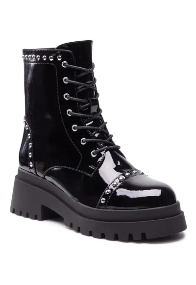 Ghete dama - piele ecologica - fermoar - negru - Negru