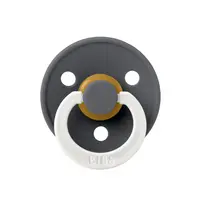 Suzeta fosforescenta din latex cu tetina rotunda pentru +0 luni Colour Glow Iron, 1 bucata, Bibs