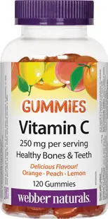 Vitamin C Gummies, 125 mg, 120 tablete, Webber Naturals