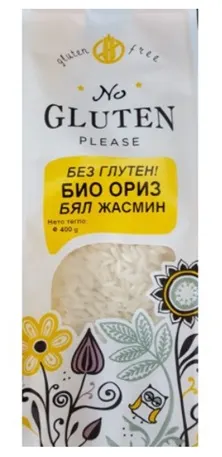 Orez iasomie organic, alb, 400 g, No Gluten Please