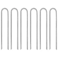 Gossi tarusi de cort, 6 buc., 30 cm, Ø7 mm, otel galvanizat