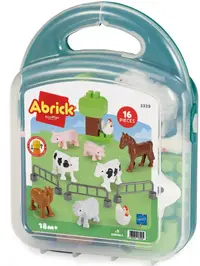 Set de joacă Ecoiffier Abrick - Animale de fermă, 16 bucăți