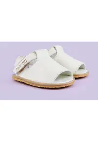 Sandale Barefoot din piele naturala - Adeis - Alb - Alb