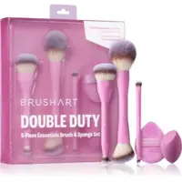 BrushArt Double Duty 5-Piece Essentials Brush & Sponge Set set perii machiaj