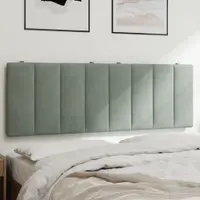 vidaXL Pernă tăblie de pat, Hanko, gri deschis, 137 cm, catifea