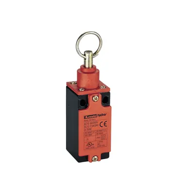 Rope-Pull Lever Limitator de Cursaes For Normal Stopping, Rope Lever For Normal Stopping (en 50047), Without Reset Button, Contacts 2no Slow Break. Steel Ring