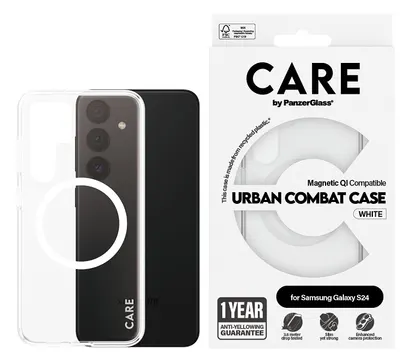 Husa CARE - Urban Combat, Galaxy S24, Qi, transparent