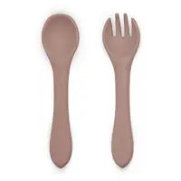 Set tacamuri, Petite&Mars, Take&Match, Din silicon, Forma ergonomica, Delicate cu gingiile, Adecvate pentru masina de spalat vase, Fara BPA, 6 luni+, Velvet Latte, Maro pudrat