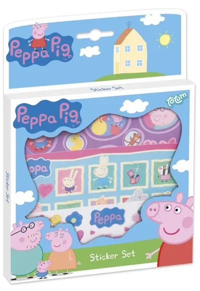 Set creativ Totum Peppa Pig - Decorează-te autocolante