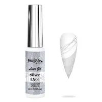 Gel NAILSUP Liner LX06 Silver 8ml pentru Pictură, Nail Art și Linii Fine