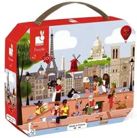 Puzzle in valiza pentru copii Janod din 200 de piese - Paris