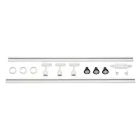 Iluminat decorativ pe sina, PURI TRACK Melodii GU10, alb cu trei capete, de culoare alba, inclusiv. 2x1 m 240V pista, 3x Puri capete de lampa, conectori lungi, 2 capace de capat, inel 3x deco, lampa 3x LED GU10,