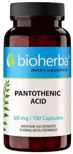 Panthotenic Acid, 60 mg, 100 capsule, Bioherba