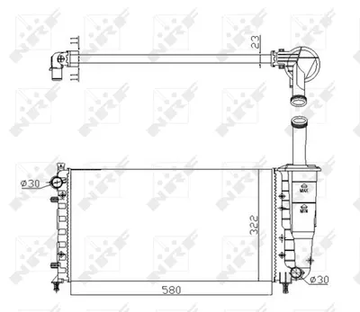 Radiator motor (Manual) potrivit FIAT PUNTO 1.2 1.2CNG -03.12