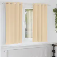 vidaXL Perdele Opaque cu Inel 2 buc. Crem 175 x 140 cm Poliester