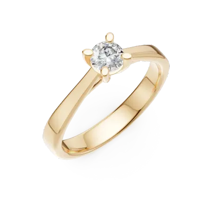 Inel de logodna din aur galben cu diamant de 0.3ct