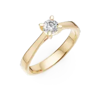 Inel de logodna din aur galben cu diamant de 0.3ct