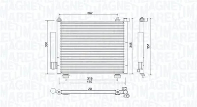Radiator AC condensator cu uscator potrivit OPEL AGILA; SUZUKI WAGON R+ 1.3D 08.03