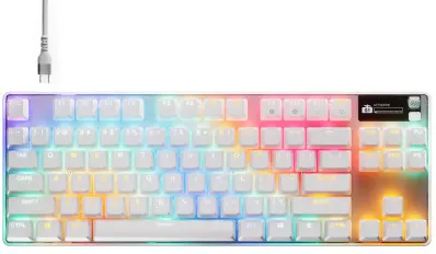 Tastatură mecanică SteelSeries - Apex Pro TKL Gen 3, OmniPoint, RGB, albă
