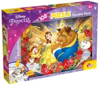 Puzzle cu două fețe Liscianipentru colorat 108 piese - Frumoasa și Bestia