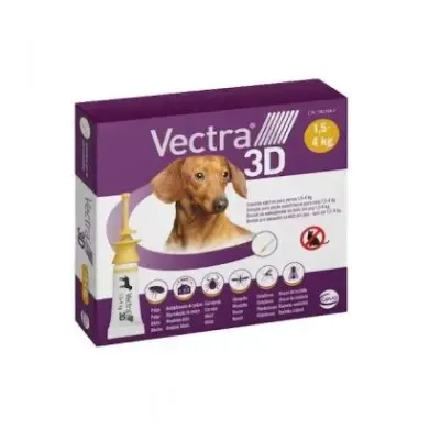 Pipeta antiparazitara pentru caini 1,5 - 4 kg Vectra 3D x 1 pipeta