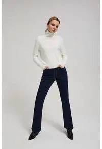 Jeans cu picioare largi - Albastru inchis
