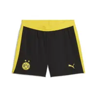 Șort fitness femei logo Borussia Dortmund 25/26, negru PUMA