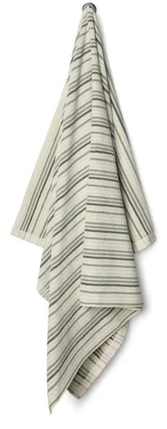 Prosop de bumbac La Reina - Iris Stripe, 90 x 150 cm, dungi verzi