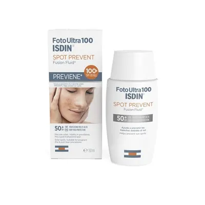 Crema solară ISDIN, FotoUlta100 Spot Prevent SPF50+, fluid, 50ml