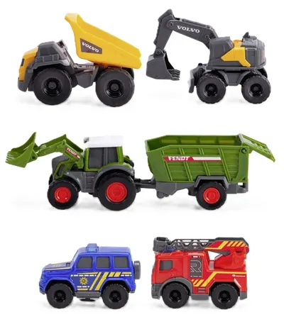 Set de cărucioare Dickie Toys - Echipa Micro City, 5 bucăți