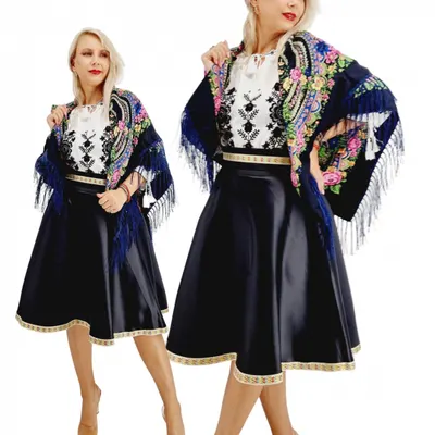 Set stilizat traditional format din ie, fusta si batic