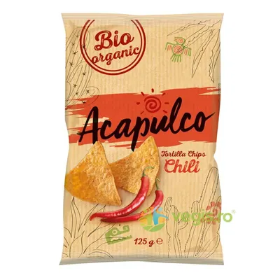 Tortilla Chips cu Chili Ecologice/Bio 125g