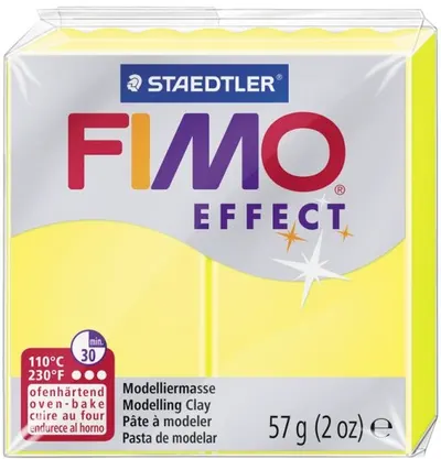 Lut polimeric Staedtler Fimo Effect - galben neon, 57 g