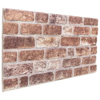 vidaXL Panouri de perete 10 buc. 100 x 50 cm Maro Spumă EPS