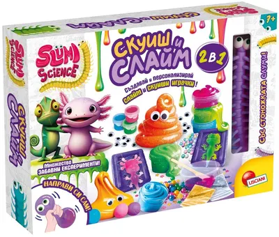 Set creativ 2 în 1 Lisciani Slumi Science - Fă-ți propriul squish și slime