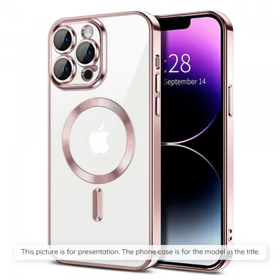 Husa MagSafe pentru Apple iPhone 17 Air, Techsuit, Luxury Crystal, Roz