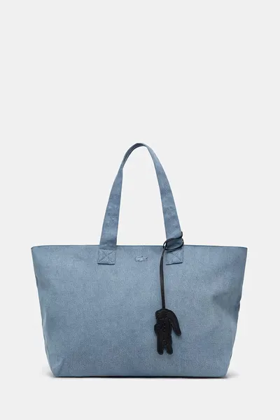 Lacoste tote bag pentru femei, din denim