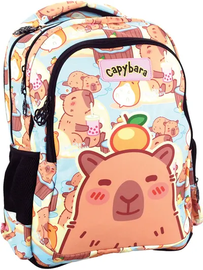 Ghiozdan școlar GIM Capybara - Boba, cu 2 compartimente